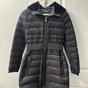 Zac Posen Lace Detail Long Down Women's Coat